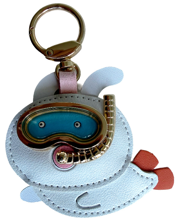 Playful Divers Bear Keyholder